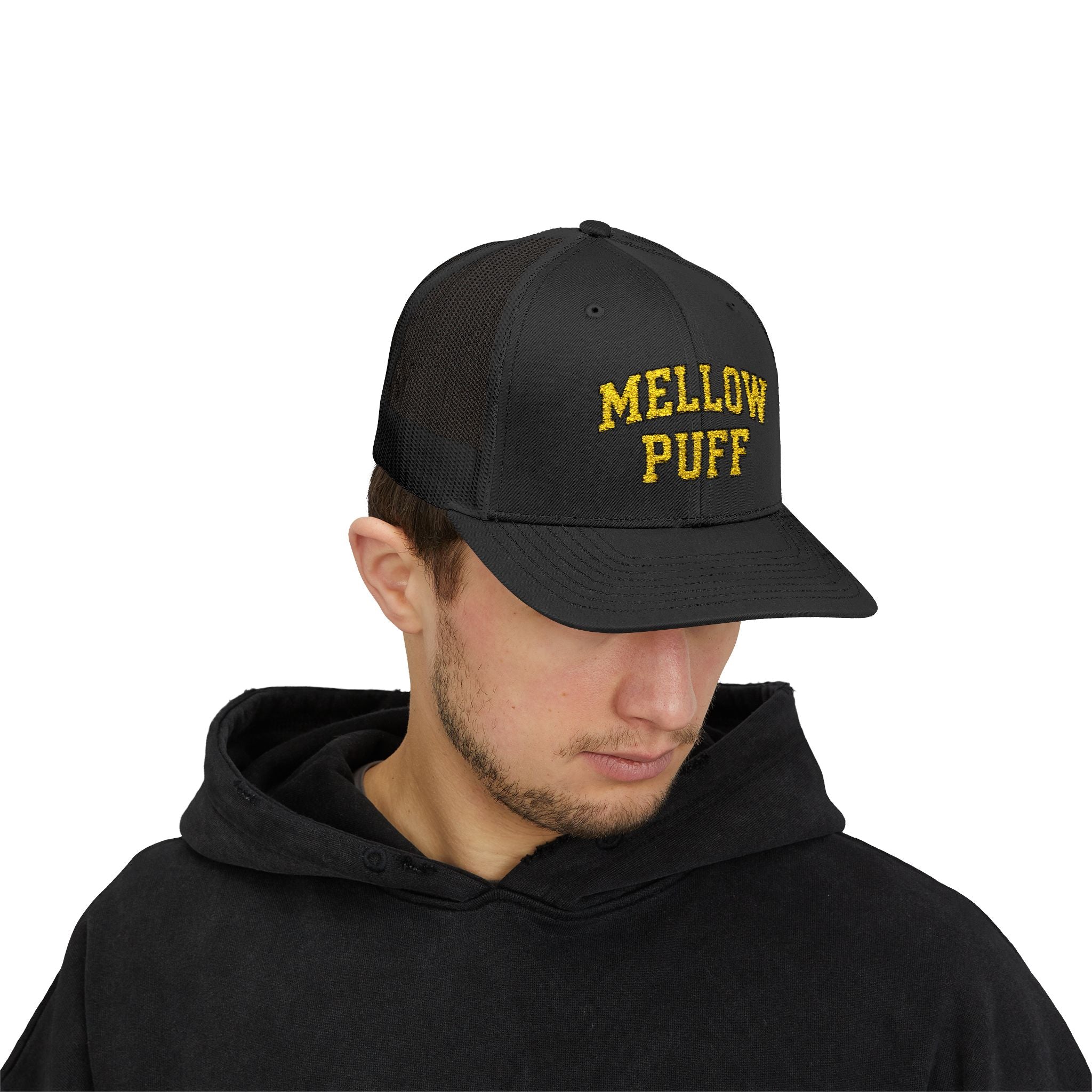 Snapback Trucker Cap Black Yellow